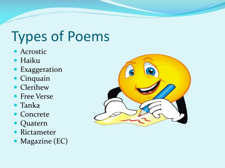 Easy Types Of Poems