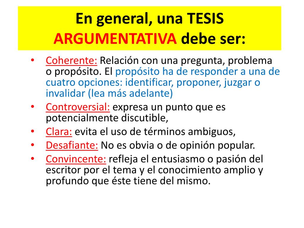 Tipos De Tesis En Un Texto Argumentativo - Image to u