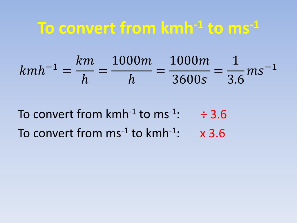 Kmh 1 To Ms 1