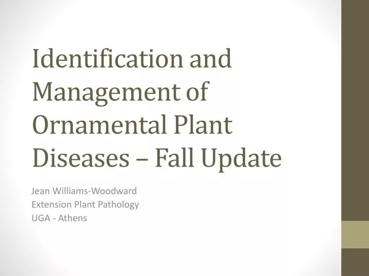 Ppt Identification And Management Of Ornamental Plant Diseases Identification And Management Of Ornamental Plant Diseases Fall Update