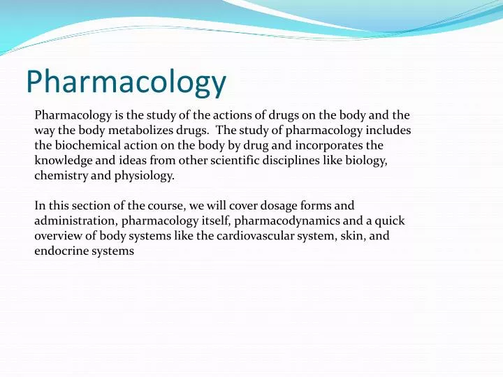 PPT Pharmacology PowerPoint Presentation, free download ID2272695