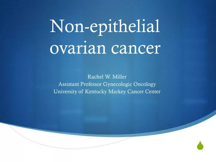non epithelial ovarian cancer n.