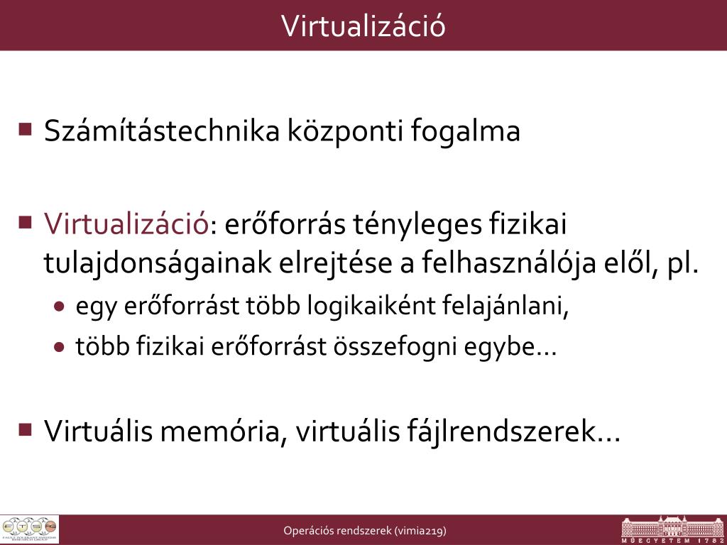 Virtualizáció fogalma