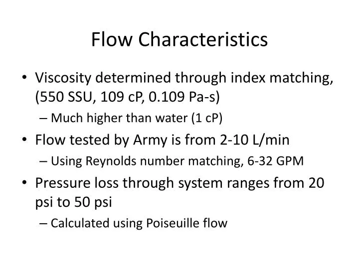 flow characteristics n.