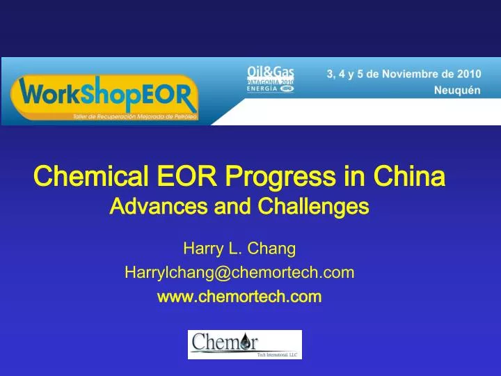 chemical eor progress in china advances and challenges n.