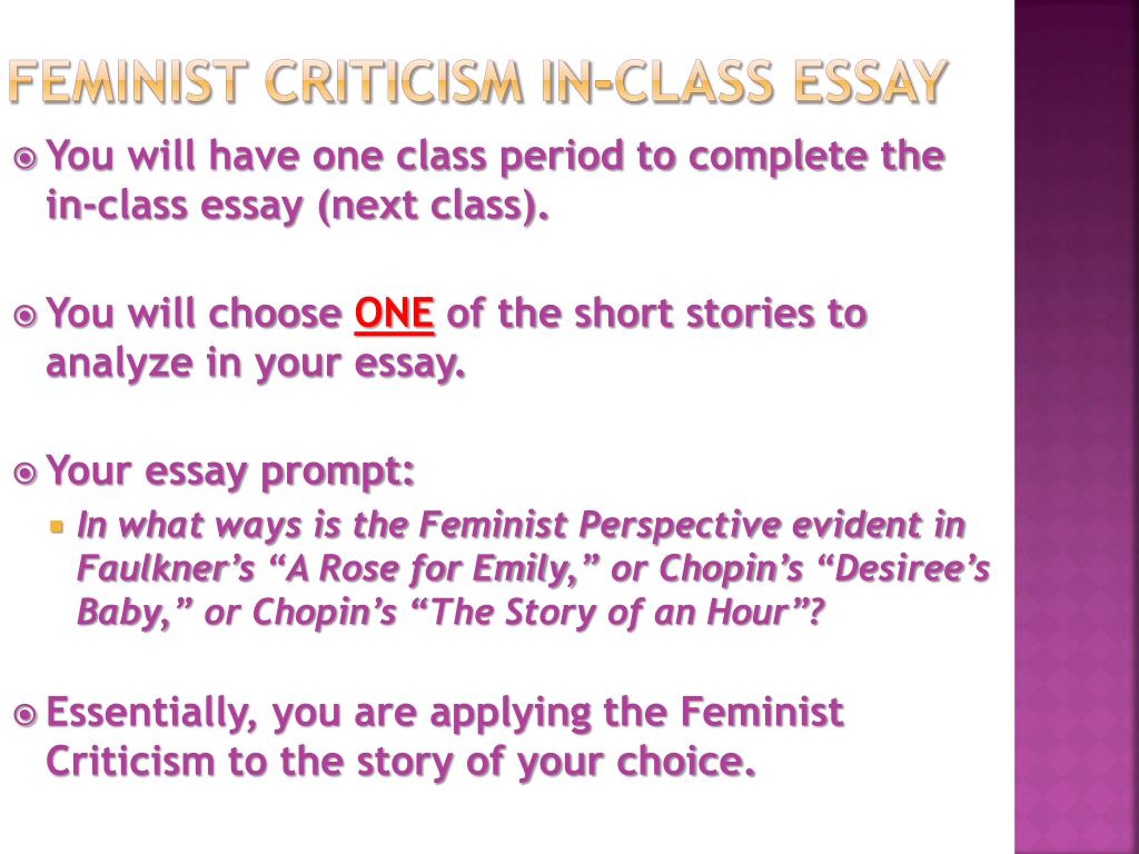 Feminist Literary Criticism in English Literature Free Essay Example
