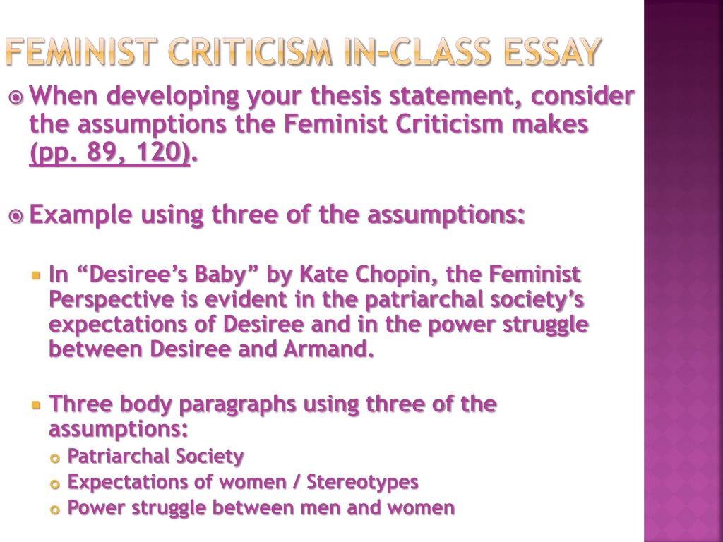 essay using feminist criticism