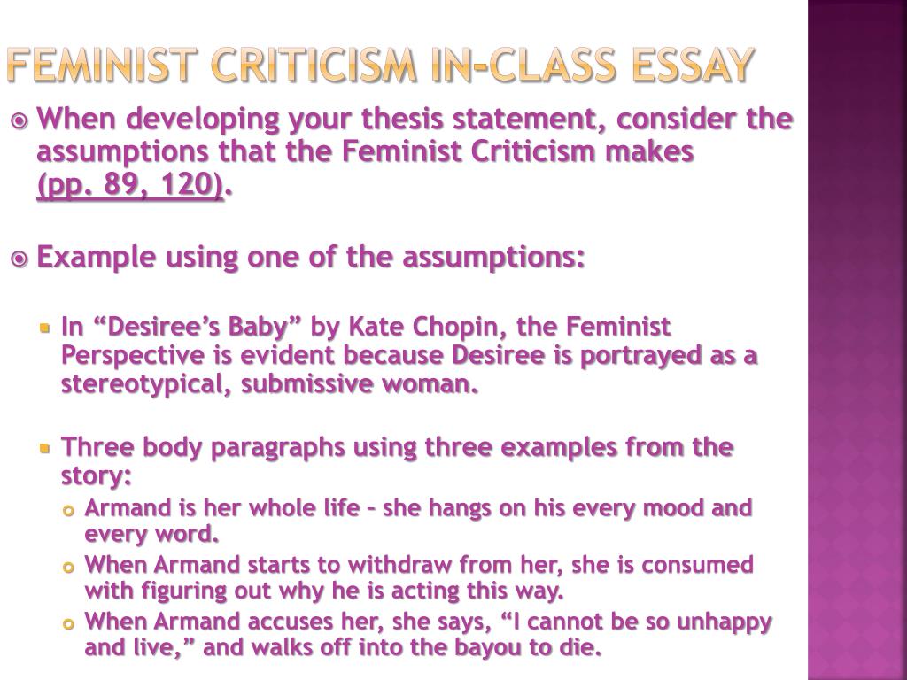 feminist critique essay titles
