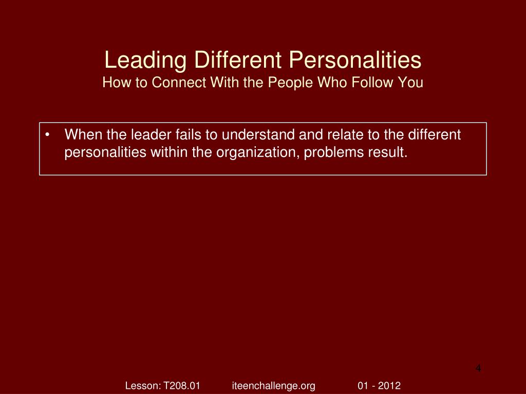 PPT - Leading Different Personalities How to Connect With the People ...