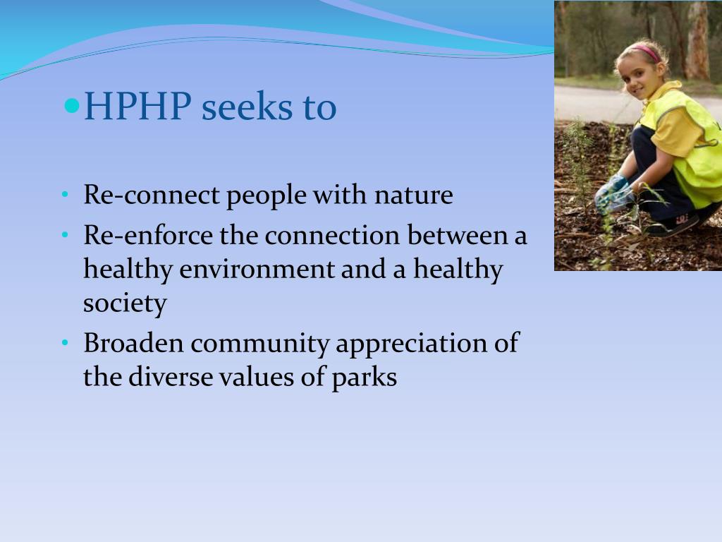 PPT - Promoting Health Through Parks: The Integral Link Between Nature ...
