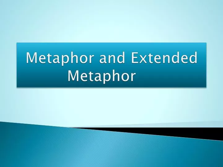 metaphor and extended metaphor n.