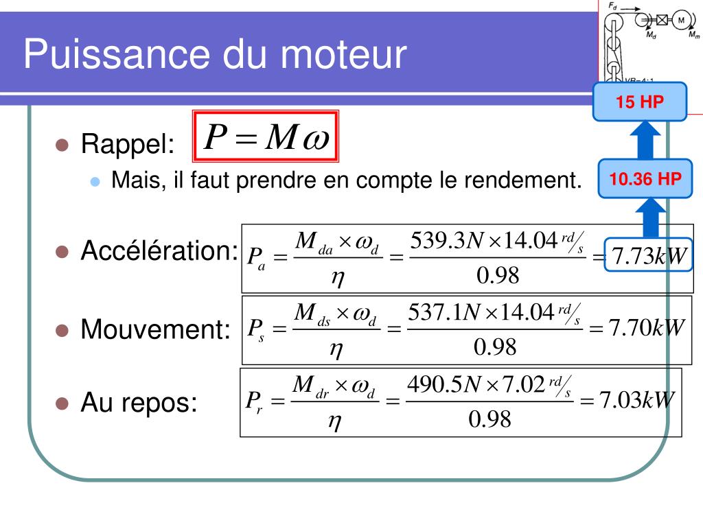 PPT Calculs autour des moteurs et de leurs charges… PowerPoint — free download