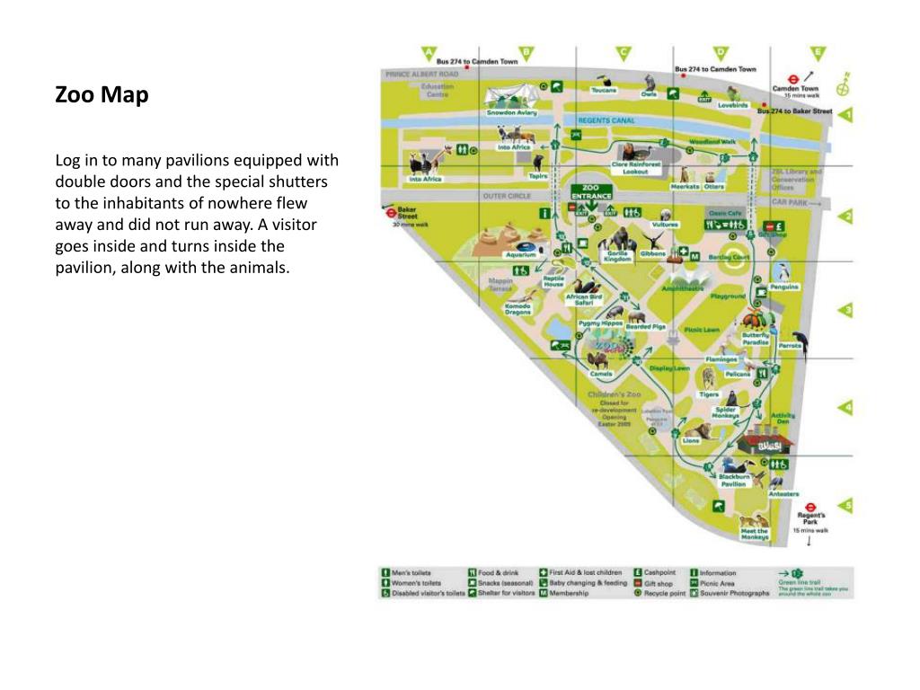 Карта лондонского зоопарка