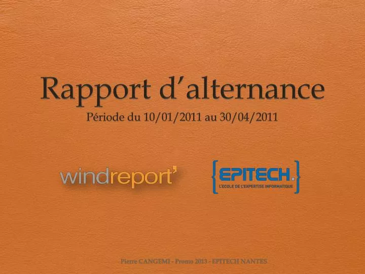 Page De Garde Rapport Alternance www.slideserve.com