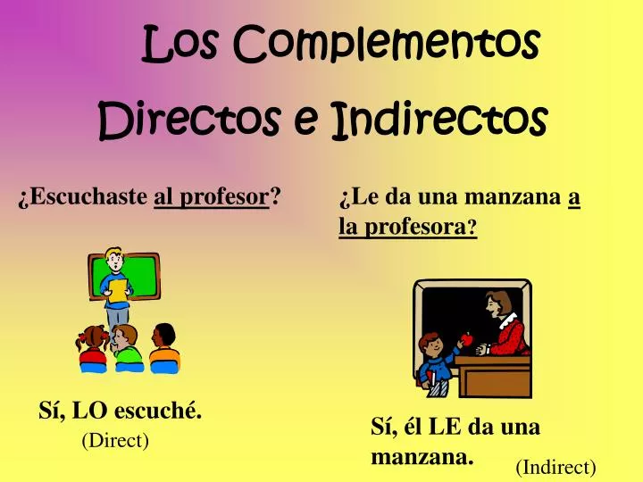 PPT - Los Complementos Directos E Indirectos PowerPoint Presentation ...