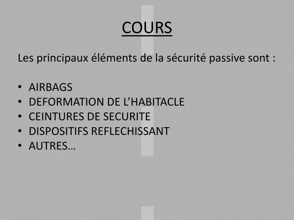 PPT - LA SECURITE PASSIVE PowerPoint Presentation, free download -  ID:2280569