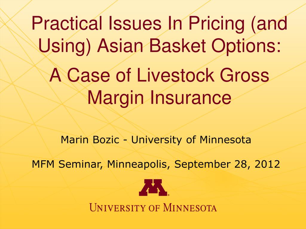 PPT - Marin Bozic - University of Minnesota MFM Seminar, Minneapolis,  September 28, 2012 PowerPoint Presentation - ID:2280765