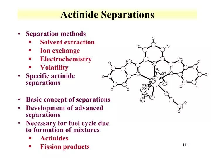PPT Actinide Separations PowerPoint Presentation, free download ID