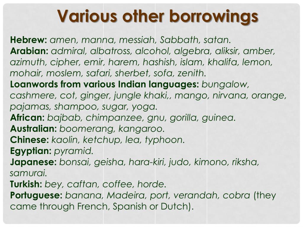 PPT - ETYMOLOGICAL PECULIARITIES OF THE ENGLISH VOCABULARY PowerPoint ...