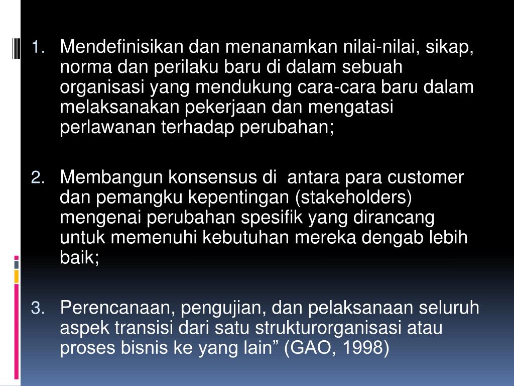 PPT  FaktorFaktor Yang Mempengaruhi Keberhasilan dalam Perubahan