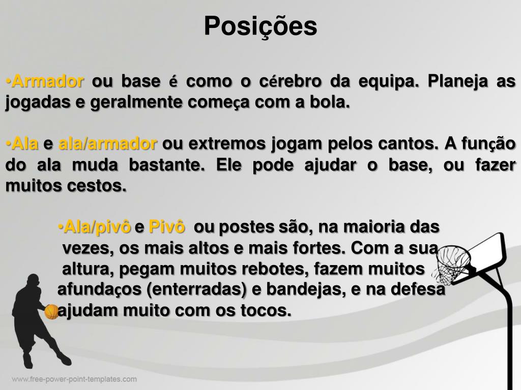 REGRAS BÁSICAS DO BASQUETEBOL: - ppt carregar