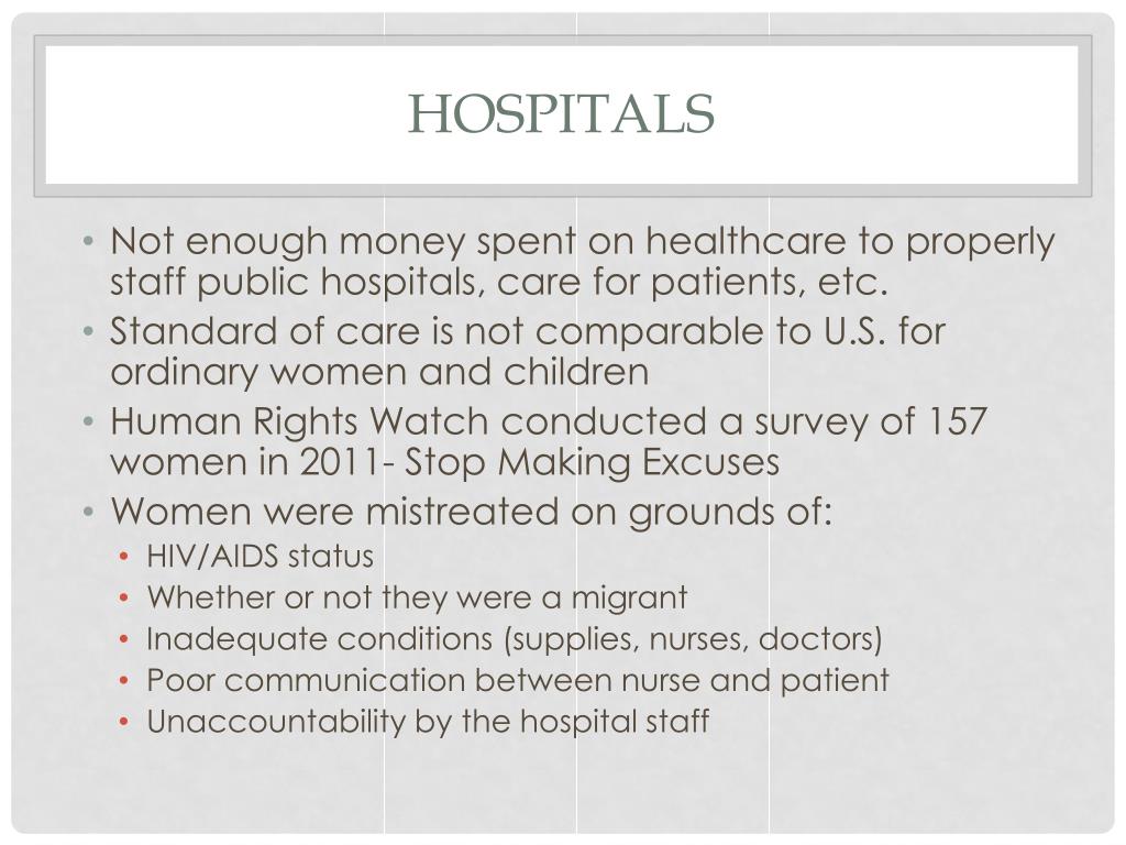 PPT - Health care in south africa : FOCUSING ON WOMEN AND CHILDREN ...