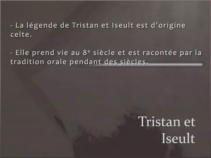 Résumé Tristan Et Iseult En 10 Lignes