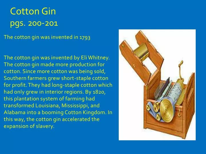 cotton gin pgs 200 201 n.