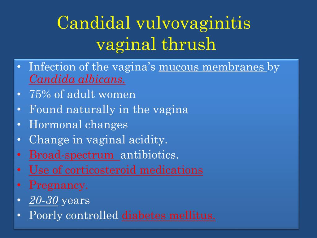 PPT Candida infection T ricpmonas vaginalis Bacterial vaginosis