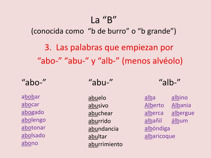 PPT - La “B” o La “V” PowerPoint Presentation - ID:2285320