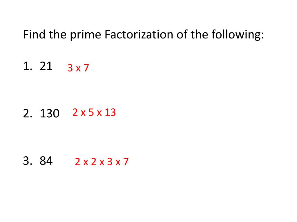 PPT - Prime Factorization PowerPoint Presentation, free download - ID ...