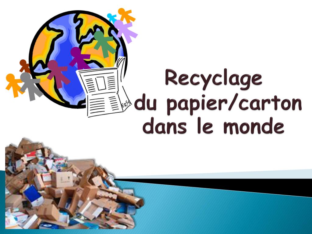 PPT - Recyclage du papier/carton dans le monde PowerPoint Presentation -  ID:2286060