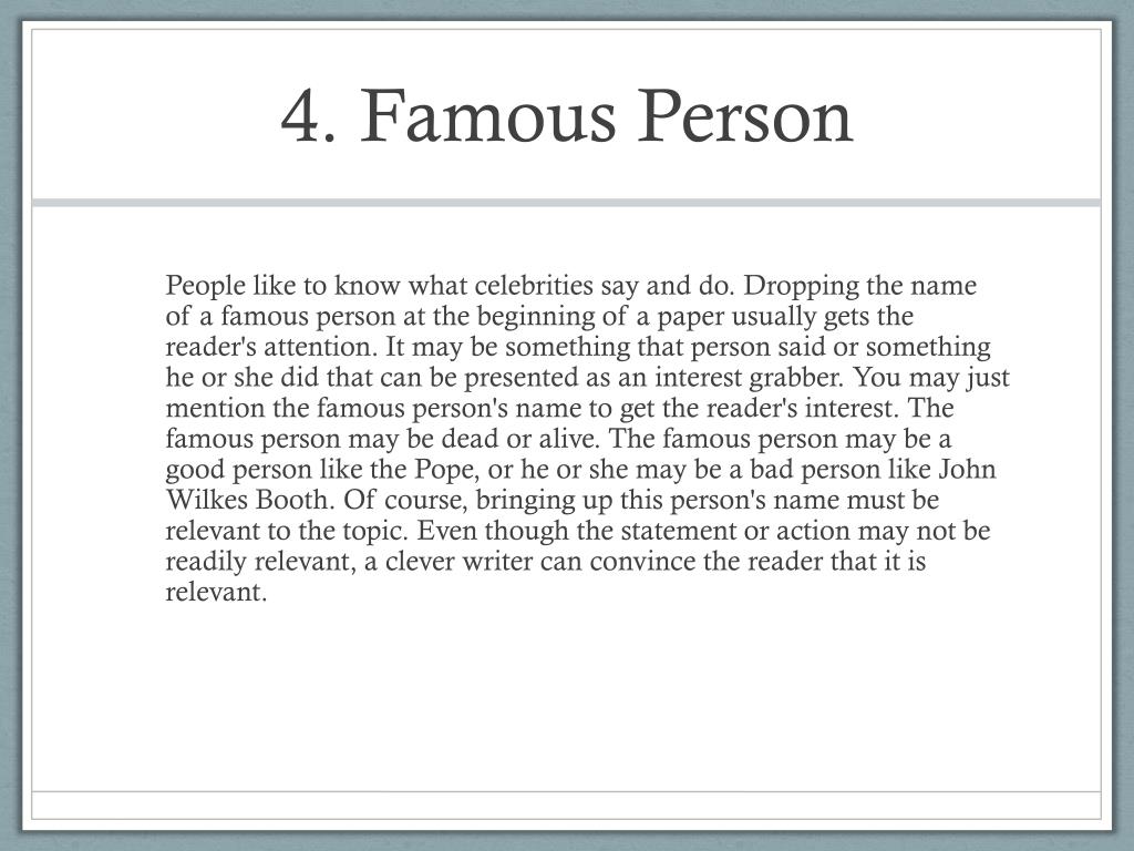 famous person essay in english