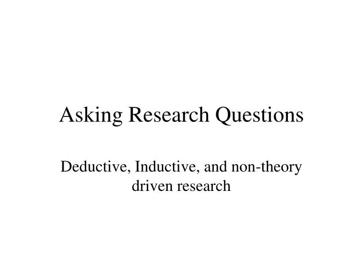 asking research questions n.
