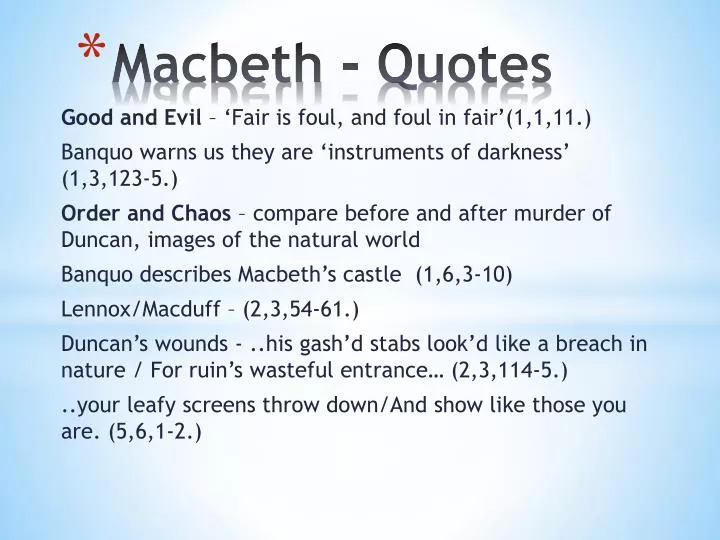 Ppt - Macbeth - Quotes Powerpoint Presentation, Free Download - Id:2288104