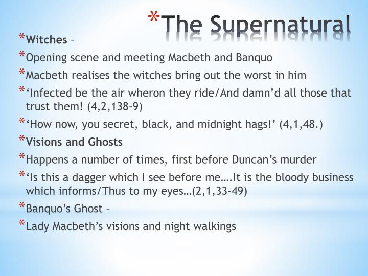 Macbeth Supernatural Quotes | Sfa.sk