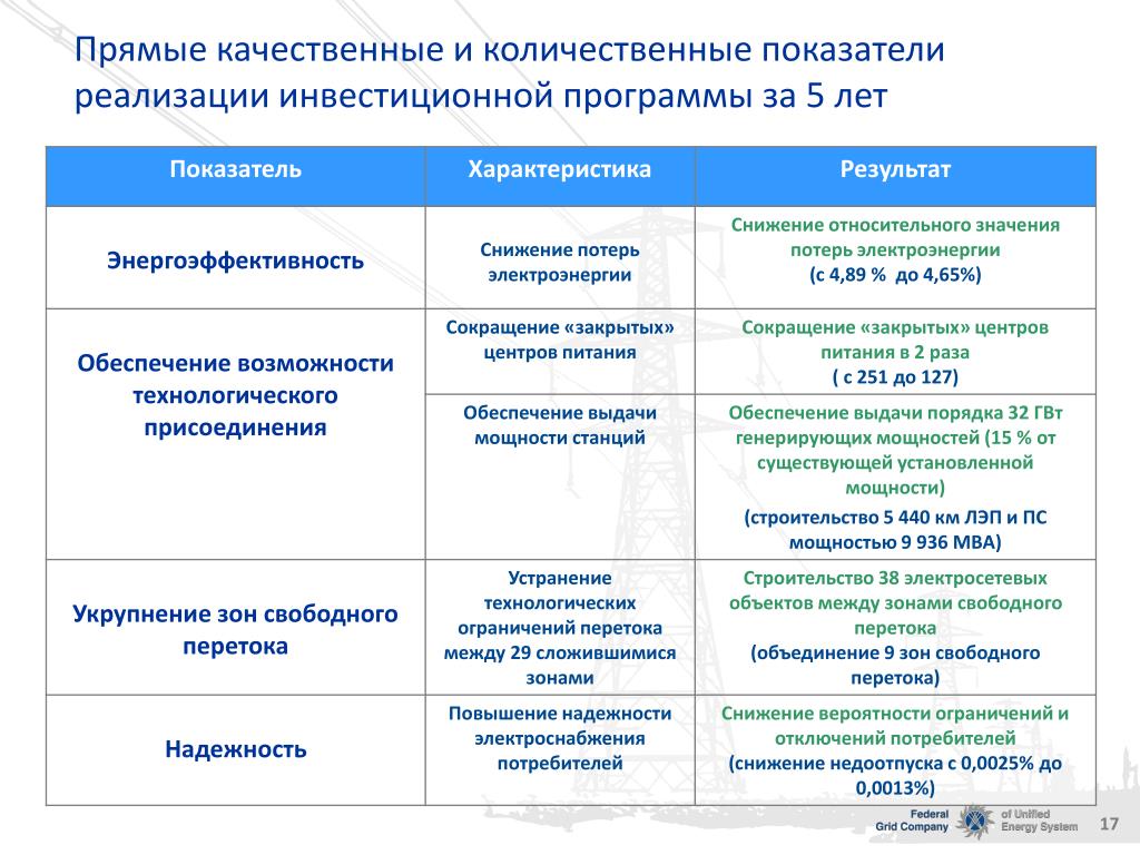 Количественные показатели реализации проекта