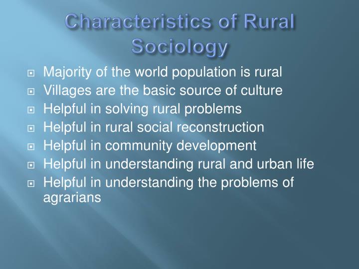 PPT Rural Sociology PowerPoint Presentation ID 2289203