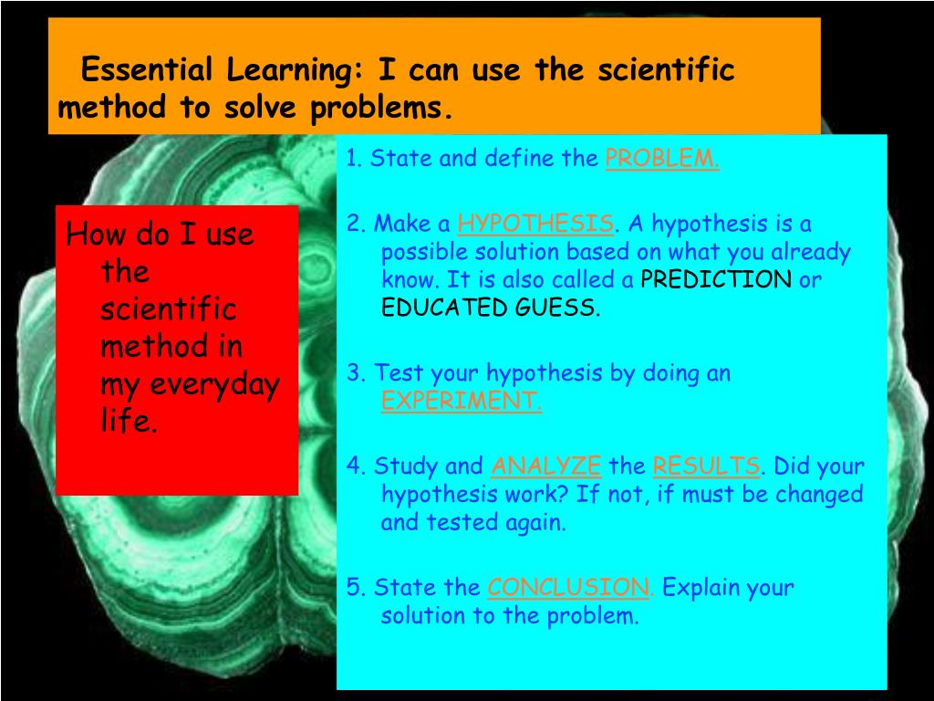 vocabulary about scientific problem solving i ready level g