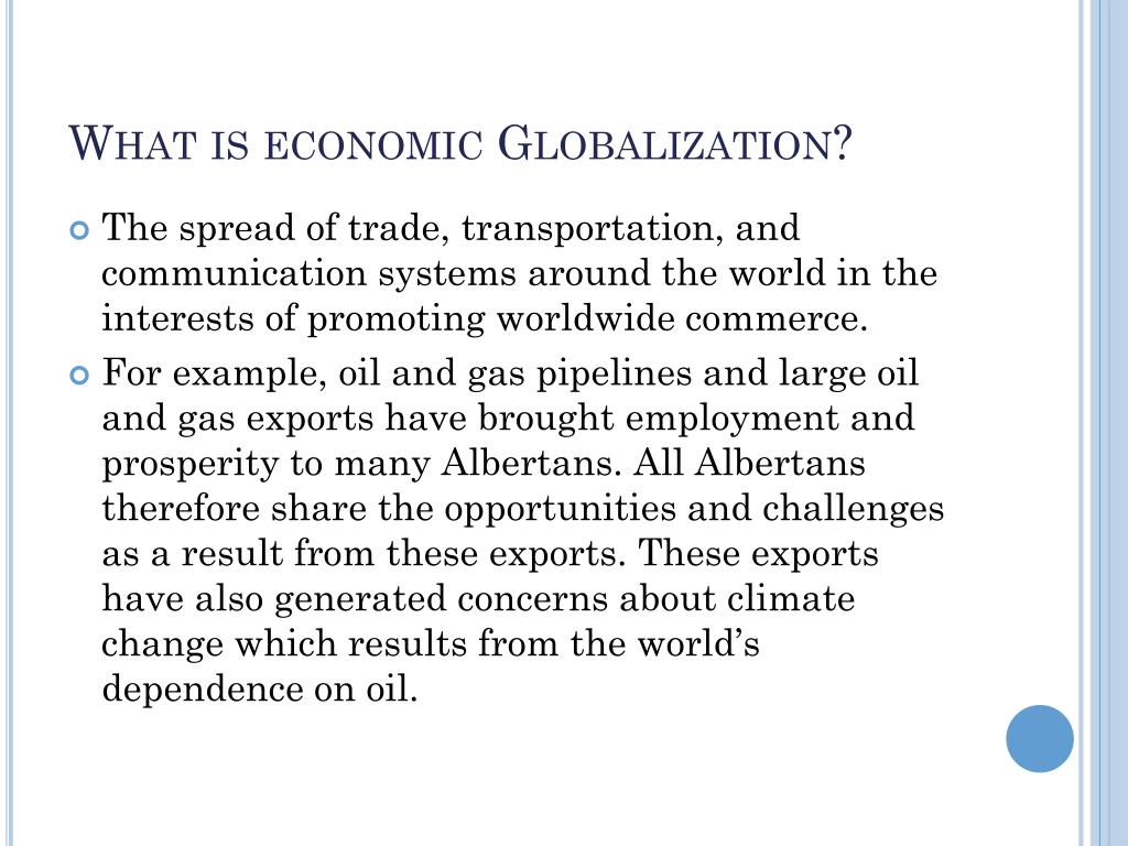 research about economic globalization