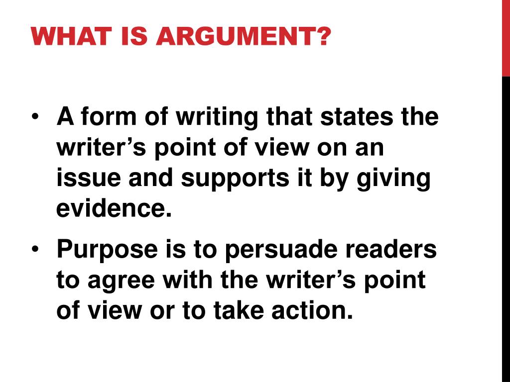argumentative essay about point of view