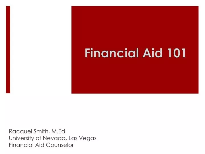 Ppt Financial Aid 101 Powerpoint Presentation Free Download Id 2289758