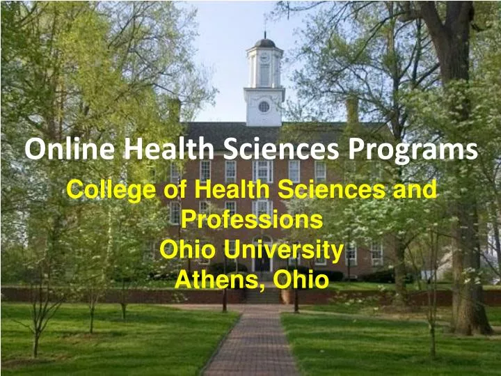 PPT - Online Health Sciences Programs PowerPoint Presentation, Free ...