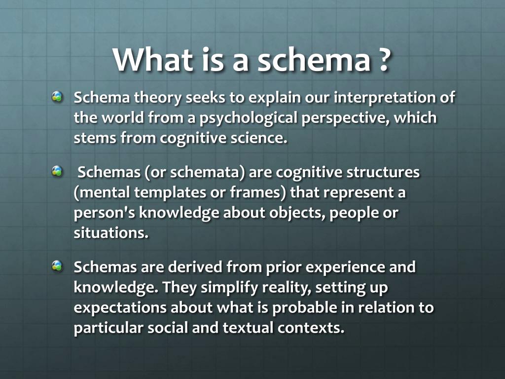 case study for schema theory