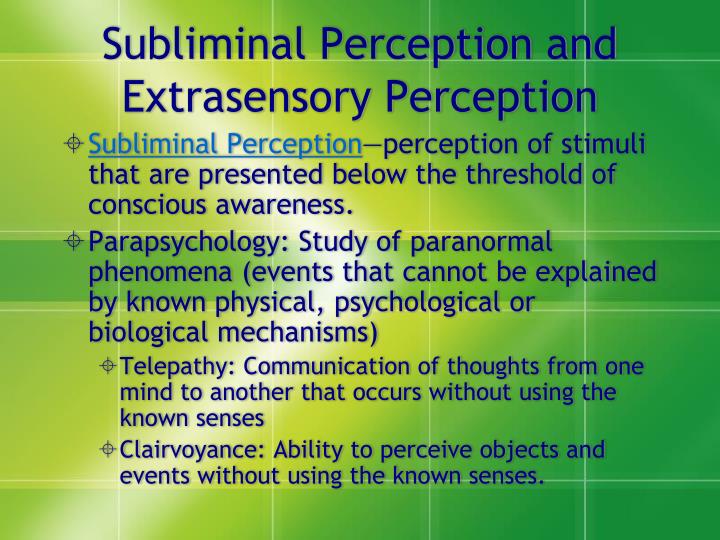 subliminal perception definition subliminal perception definition