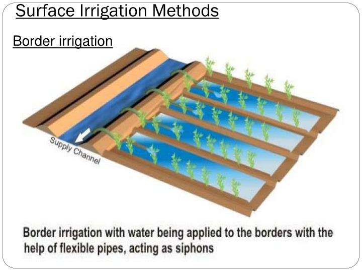 types of surface irrigation methods