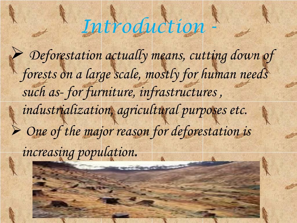 case study on deforestation in india ppt