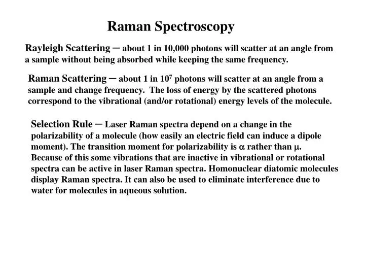 PPT - Raman Spectroscopy PowerPoint Presentation, free download - ID:2292896