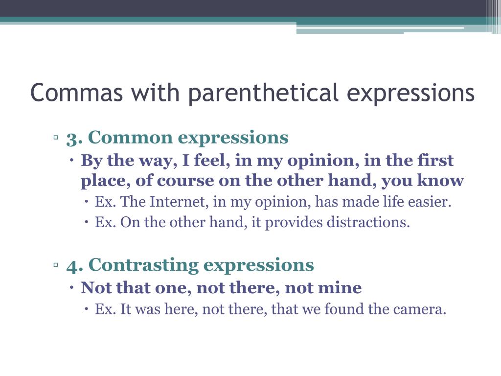 What Are Parenthetical Commas