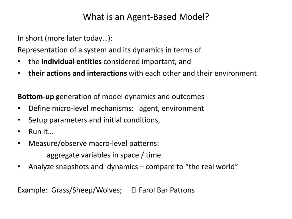 PPT AgentBased Modeling of Complex Adaptive Systems PowerPoint